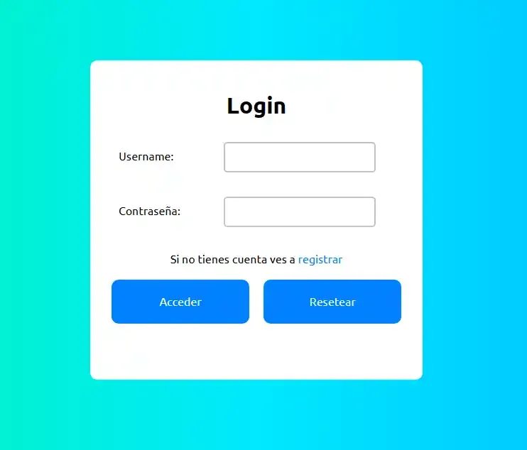 Vista previa Api Rest Login